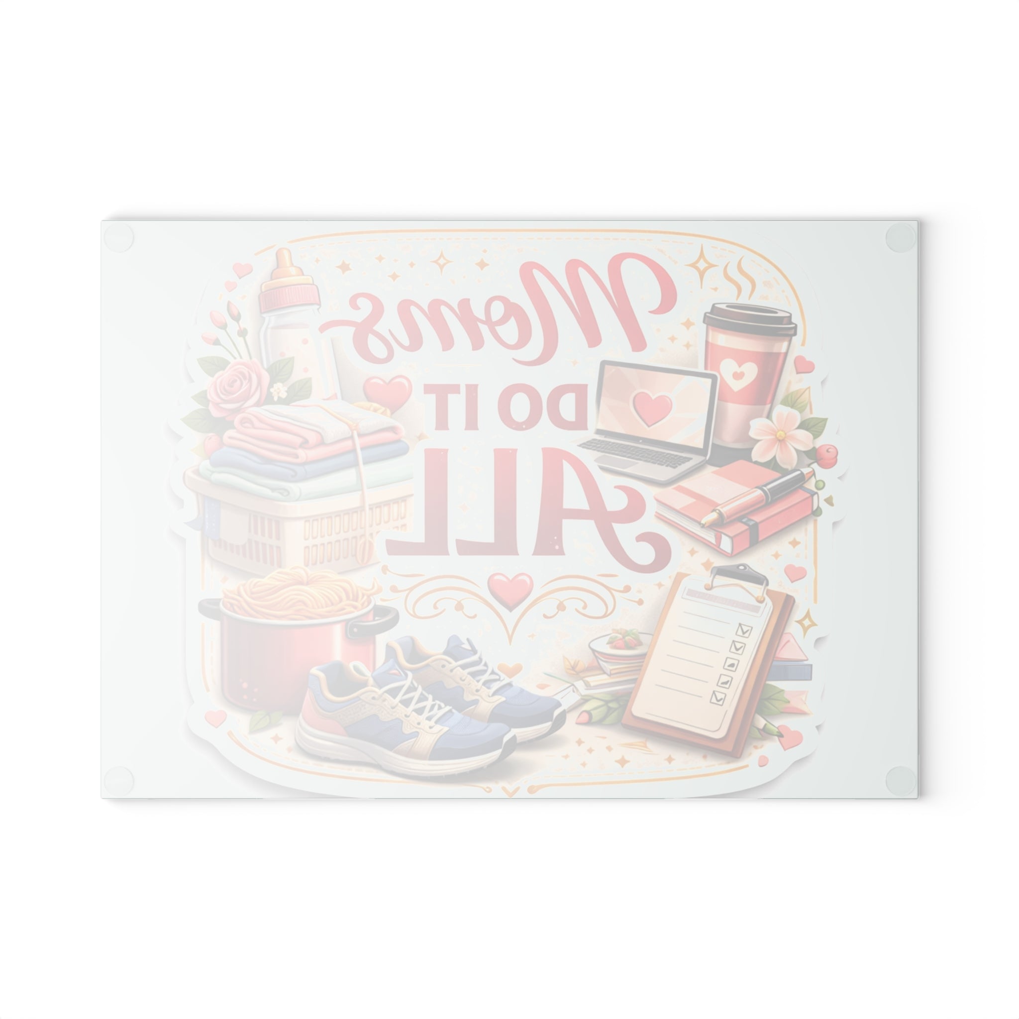 Mom's Do It All Glass Cutting Board — Mother's Day Kitchen Gift